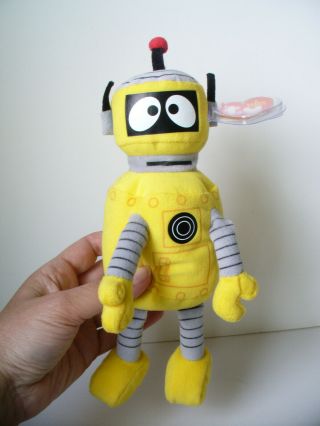 Rare TY Beanie Babies Plex stuffed robot by Yo Gabba Gabba,  2012 (EV587) 2