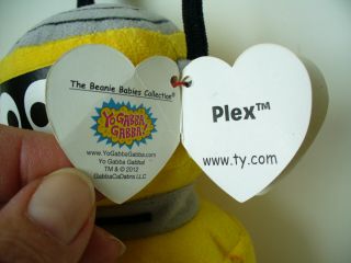 Rare TY Beanie Babies Plex stuffed robot by Yo Gabba Gabba,  2012 (EV587) 4