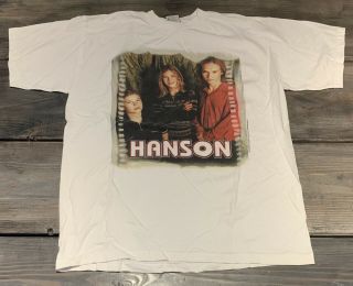 90’s Hanson Official Band Vintage Rare - T Shirt Large White