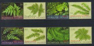 Norfolk Island 2008 Rare Ferns Mnh Set Of 8