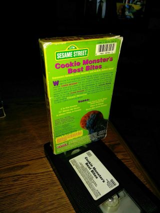 Sesame Street Cookie Monster ' s Best Bites VHS Video Tape VCR Sony Rare Children 2