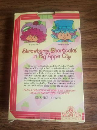 VHS Strawberry Shortcake In Big Apple City Animation Rare 1982 3