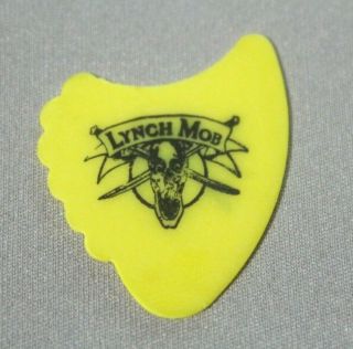 Lynch Mob // George Vintage Early 90s Tour Guitar Pick // Yellow Shark Fin Rare
