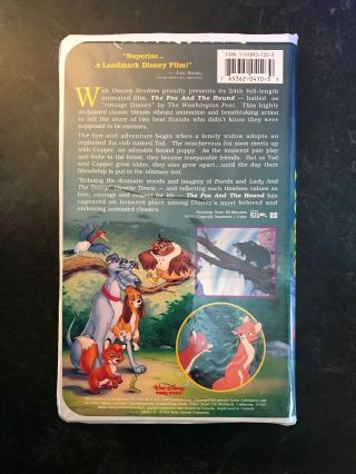 Rare Black Diamond Edition The Fox and the Hound (VHS,  1994) 3