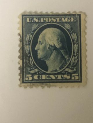 Rare Find Us Postage / 5 Cents George Washington Stamp - Blue Color