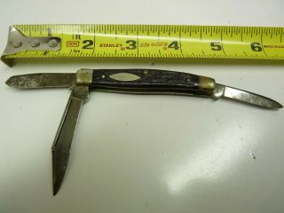 Vintage Knife Camillus York Usa 3 Blade Folding Pocket Knife Rare