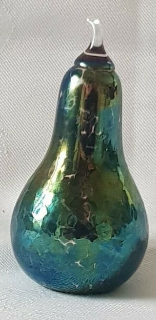 Heron Glass Small Azure Pear - Rare
