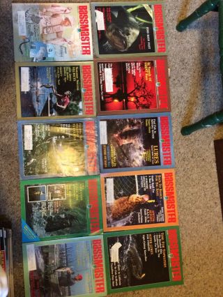 Vintage 1987 Bass Master Magazines Complete Year All 10issues Rare Artwork