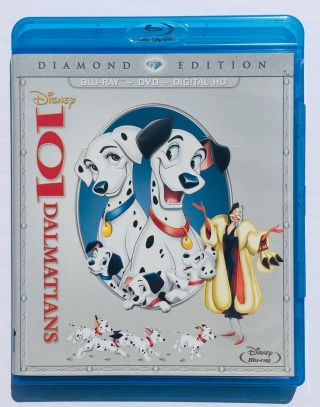 Disney’s 101 Dalmatians (1961) Diamond Edition Blu Ray Rare Complete Classic Vgc
