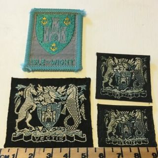4 Varieties Of Rare Vintage Isle Of Wight Uk Scout Badge