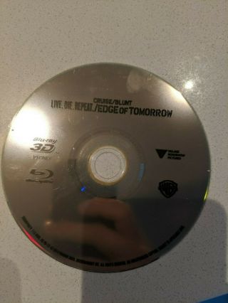 Live Die Repeat / Edge Of Tomorrow (2014 3d Blu - Ray Disc Only) Rare Please Read