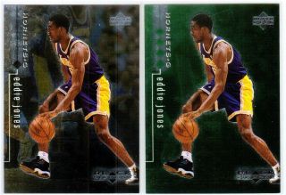 Eddie Jones 1998 - 99 Black Diamond & Quadruple /150 Los Angeles Lakers Sp Rare