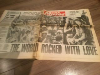 Rare The Mirror Newspaper Live Aid Souvenir Issue 1985 Rolling Stones Queen