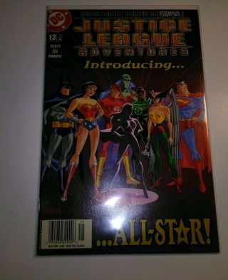 Justice League Adventures 13 Very Rare Newsstand Variant 1st App All - Star Sharp