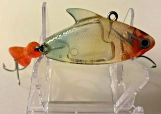 Vintage Heddon Sonic Fishing Lures Rare Crystal Tri Color Clear