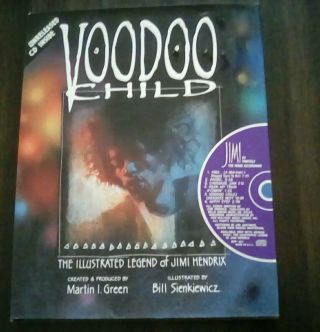 Voodoo Child The Illustrated Legend Of Jimi Hendrix W/ Rare Cd