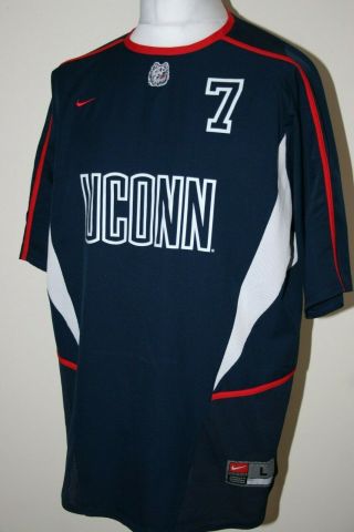 Nike Uconn Huskies University of Connecticut Football Shirt 7 L/XL Rare Jersey 2