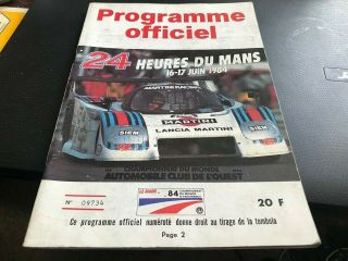 Le Mans - - 24 Hour Race 1984 - - - Programme - - - 16/17 June 1984 - - Very Rare