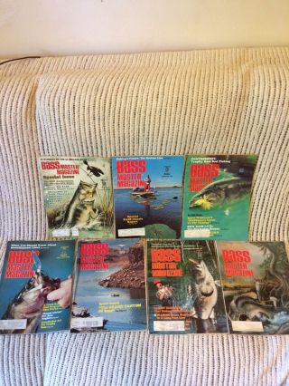Vintage 1979 Bass Master Magazines Complete Year All 7 Issues Rare Artwork