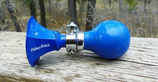 Rare Bicycle Horn Vintage 1980s Blue Fisher Price