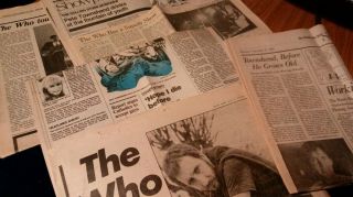 The Who / Pete Townshend Memorabilia - Rare Newspaper Clippings 1976 - 1982