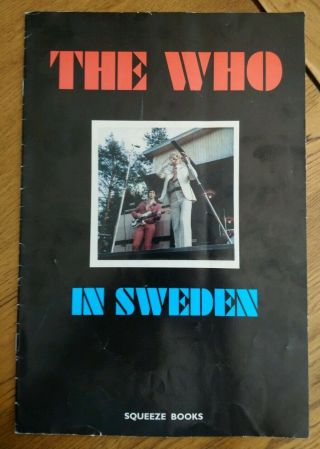The Who In Sweden Rare Promo Pamphlet Programme 1965 - 1972