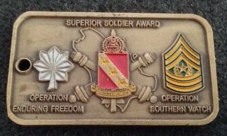 Rare Task Force Iron Horse Operation Southern Watch Oef 43rd Ada Challenge Coin
