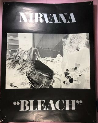 Rare Nirvana Bleach Poster W 23.  5 X 30 L