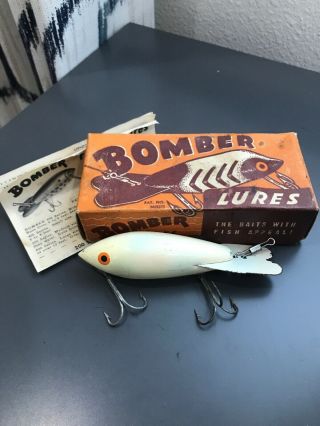 Vintage Bomber Fishing Lure And Papers Bomber Bait Company Rare Lure