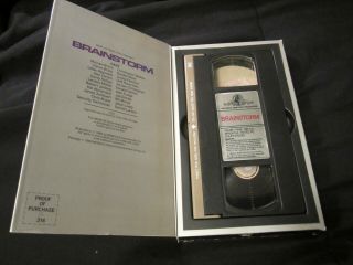 Brainstorm VHS 1983 MGM/UA Book Case RARE OOP Scifi Christopher Walken 2