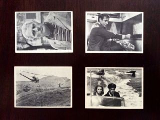 From Russia With Love Rare James Bond 1965 Movie Film 4 Photo Cards Sean Connery