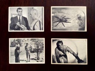 Dr No James Bond 007 Rare Vintage 1965 Spy Movie Film 4 Photo Cards Sean Connery
