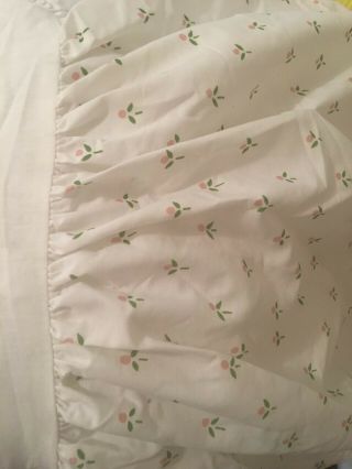 Rare Laura Ashley Cottage Sprig Castleberry Bed Skirt Please Read