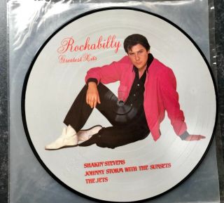 Shakin’ Stevens Rare Rockabilly Picture Disc Lp The Jets Johnny Storm & Sunsets