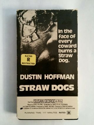 Straw Dogs Vhs Rare Magnetic Video Horror Dustin Hoffman