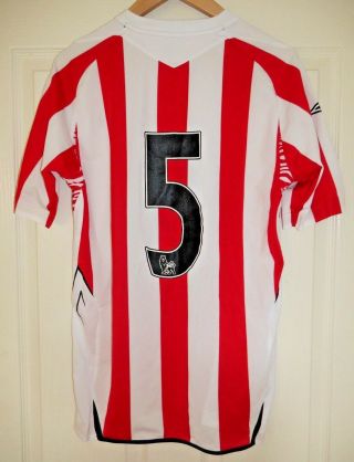 5 Sunderland Player Issue Home Football Shirt Umbro 07 - 08 Medium Rare B598