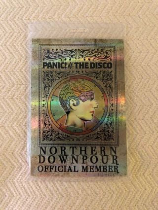 Panic At The Disco Authentic Rare Northern Downpour Fanclub Badge
