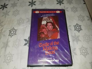 Castle Of The Walking Dead Vhs Clamshell Rare Oop Christopher Lee