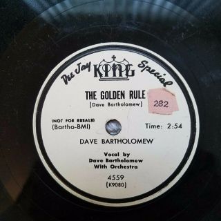 Dave Bartholomew - The Golden Rule Mother Rare Blues 78 Rpm King Dee Jay Special