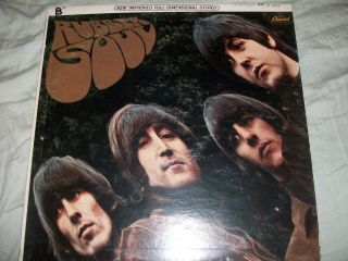 The Beatles Rubber Soul Rare Lime Green Capitol Target Press Stereo St - 2442
