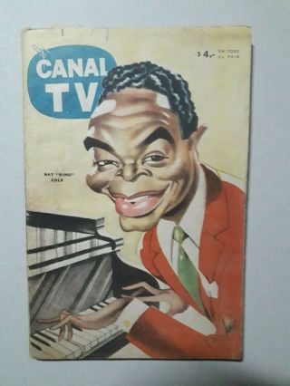 Rare - Nat " King " Cole - David Niven - Canal Tv Spanish Argentina 1959