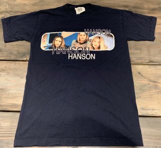 90’s Hanson Official Band Vintage Rare - T Shirt Adult Medium Blue