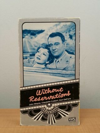 Without Reservations Vhs Rare Vci Command Performance John Wayne Claudette.