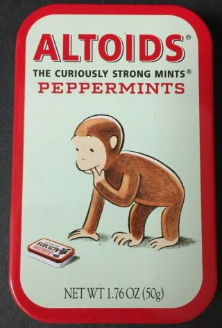 Altoids Tin Empty Curious George Limited Edition Peppermints Rare Htf