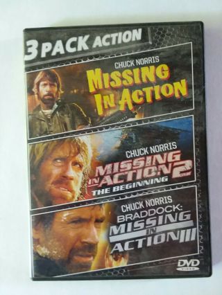 Missing In Action 1,  2 & 3 Rare Oop Dvd - -