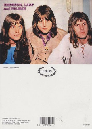 Emerson Lake And Palmer 2 Mega Rare Collectible Postcards