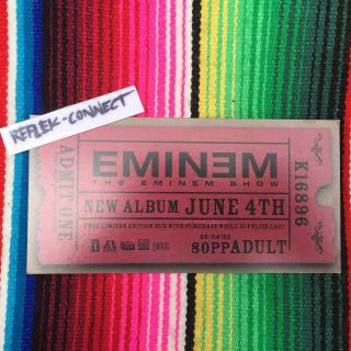 Eminem The Eminem Show Promo Ticket Card Aftermath Records 2002 Hip Hop Rare