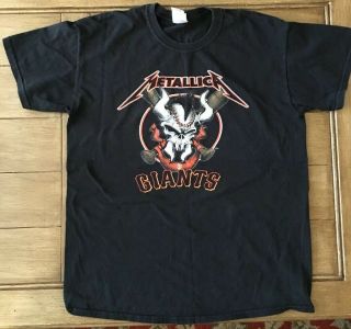 Rare Metallica San Francisco Sf Giants Mens Size Medium T - Shirt Pushead Design
