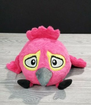 Rare Angry Birds Rio Plush Caged Pink Baby Bird 6 " Tall 13 " Wingspan