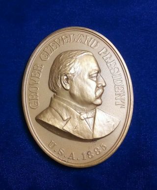 Vintage Us Grover Cleveland Bronze Peace Medal 3 Inches Rare